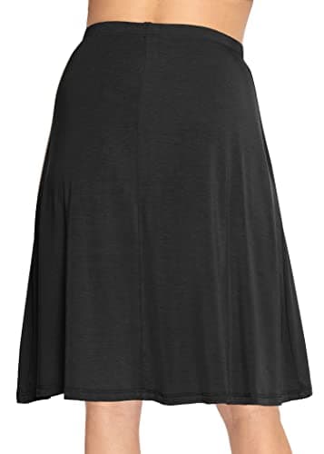 Comfortable Knee-Length Midi A-Line Skirt | Stretchy and Flowy | S-5X