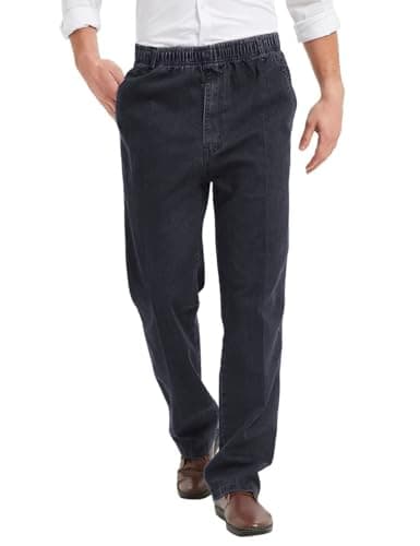 Men's Elastic Waist Jeans — Dark Grey