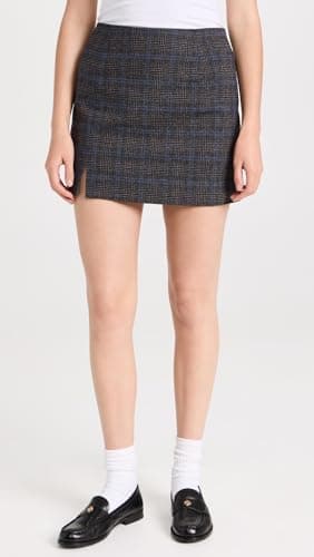 Madewell Wool-Blend Mini Skirt in Plaid