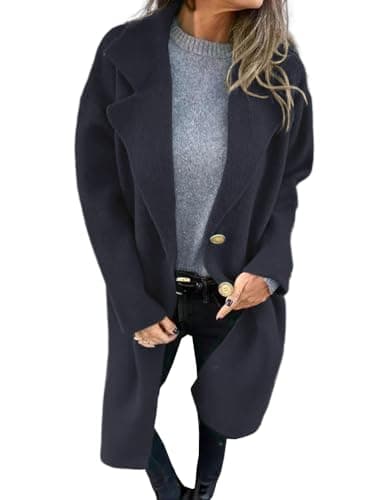 IDEALSANXUN Long Wool Coats for Women Trendy Peacoat Trench Coat