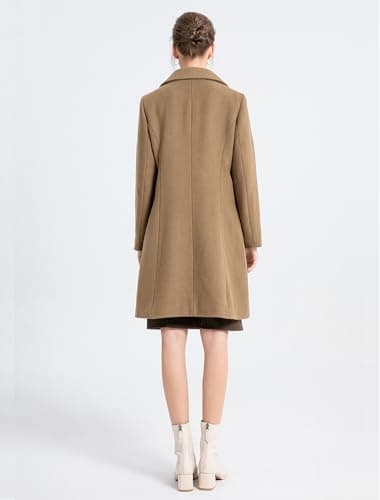 Minibee Women's Winter Warm Wool Peacoat Lapel Jacket