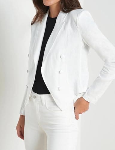 Women's Linen Blazer Casual Lightweight Suit Jacket