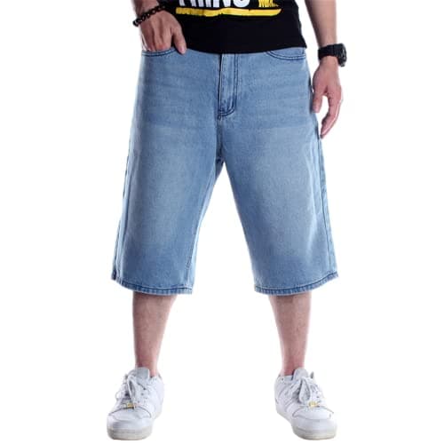 LUOBANIU Men's Classic Denim Shorts Vintage 90s Summer Casual Shorts — 022-1 Blue