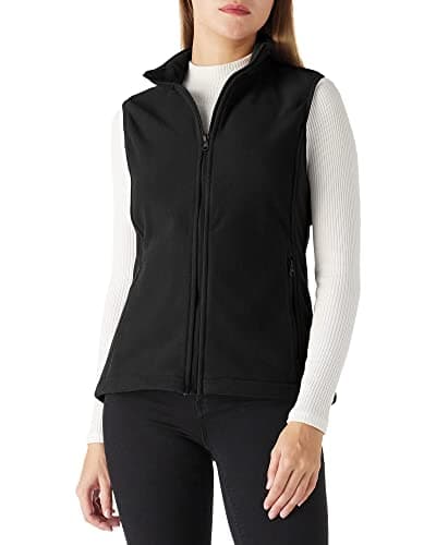 Outdoor Ventures Women's Polar Fleece_zip Vest with Pockets Warm Sleeveless Coat Vest — Black