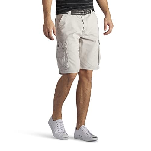 Lee Men's Big & Tall Belted Wyoming Cargo Shorts — Cadet Gray