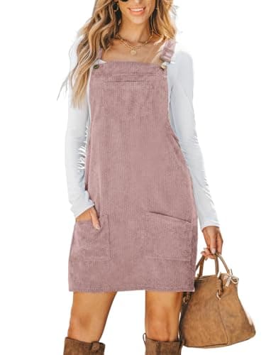 CUPSHE Women's Summer Corduroy Mini Dress with Front Pocket — Light Purple