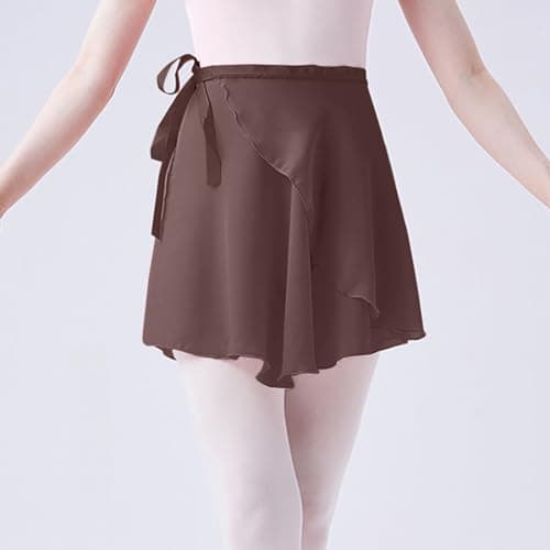 Solid Color Lace Up Mini Skirt for Women — Coffee