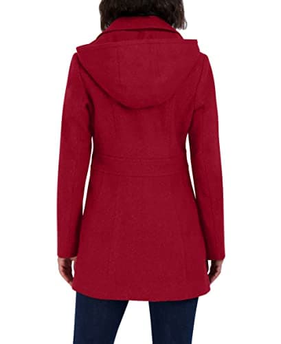 Nautica Women's Wool Blend Peacoat Winter Coat
