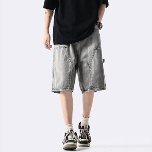IDEWO Unisex Y2K Baggy Jorts Shorts for SummerVintage Jeans Shorts