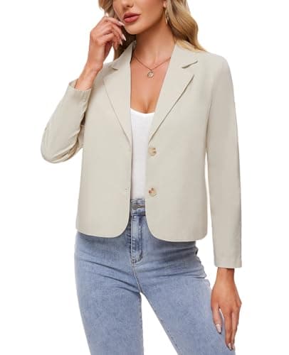 MintLimit Linen Blazer for Women Lightweight Casual Work Jacket