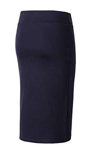 Urban CoCo Women's Stretch Waist Midi Pencil Skirt
