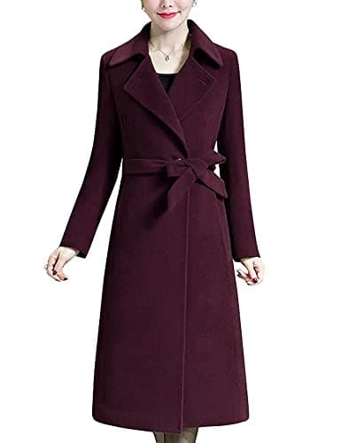 Vintage Double Breasted Long Wool Coats for Women