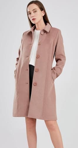 Chouuyaotou Women's Elegant Fall Winter Wool Overcoat