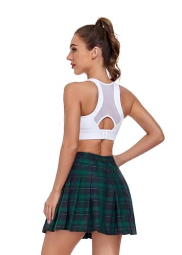 Tivifox Women's High-Waisted Pleated Skirt with Shorts Mini Skorts