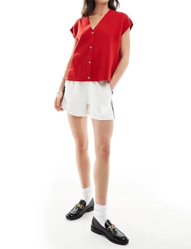 IDEALSANXUN Women's Oversized V-Neck Sweater Vest 2024