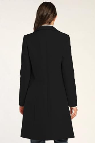 IDEALSANXUN Women's Wool Trench Coat Notch Lapel Long Blazer Winter