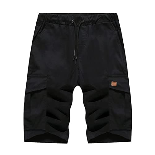Mens Big and Tall Camouflage Cargo Shorts — 02#black