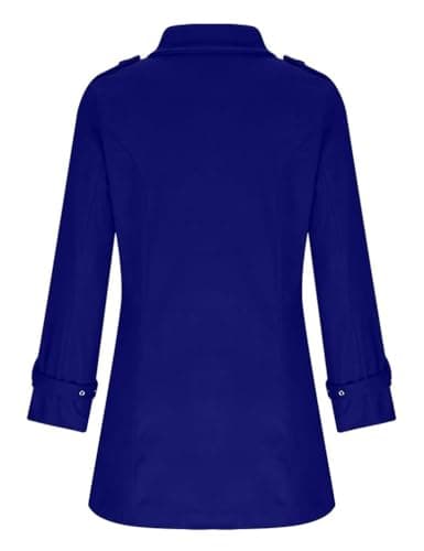Women's Double Breasted Wool Pea Coat for Fall/Winter Fashion
