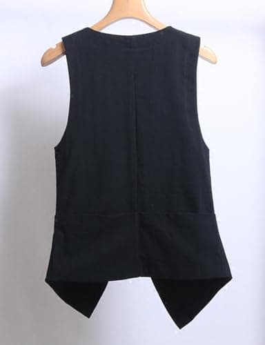 Women's Sleeveless Linen Blazer for Spring and Summer