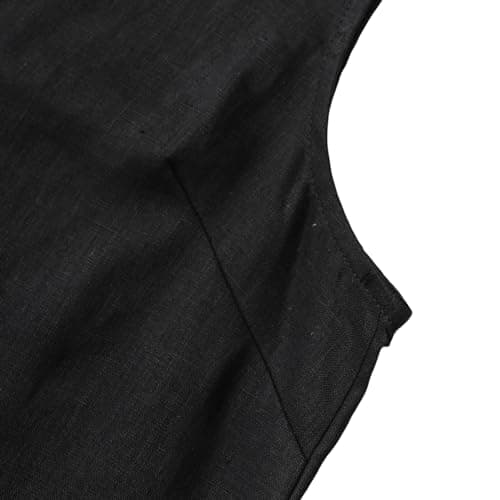 Amazhiyu Women's 100% Linen Slight Crop Button-Down Top