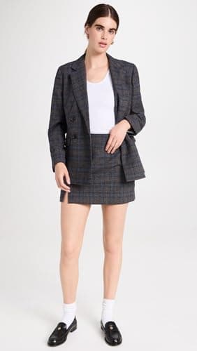 Madewell Wool-Blend Mini Skirt in Plaid