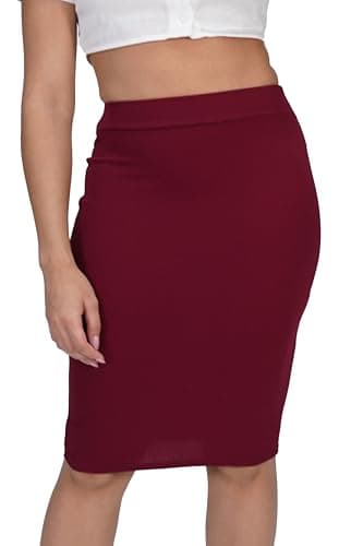 Pretty Print High Waist Pencil Skirt Size 4-18 — Wine