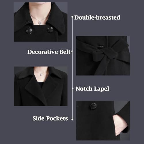 Aprsfn Women's Winter Warm Double-breasted Midi Peacoat