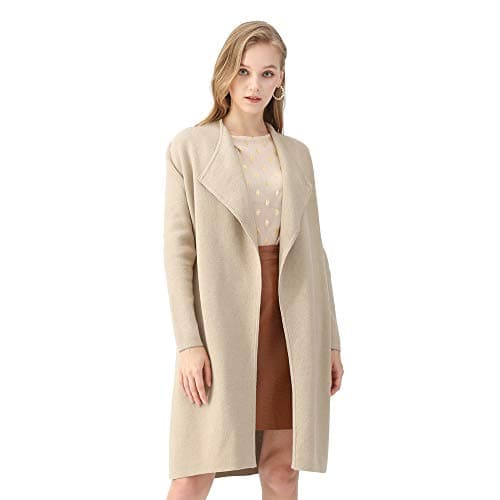 CHICWISH Women's Elegant Open Front Knit Coat Cardigan