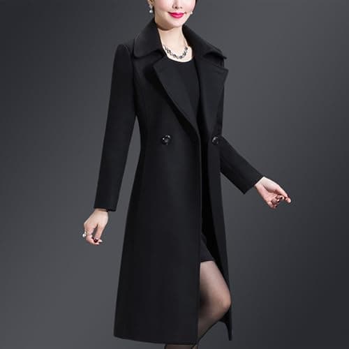 Aprsfn Women's Winter Warm Double-breasted Midi Peacoat