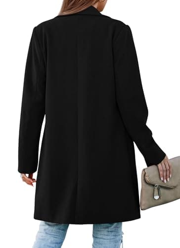 PrettyGarden Women's 2025 Long Sleeve Blazer Jackets Lapel Pockets Casual Work Outerwear