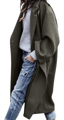 CHARTOU Women's Oversized Wool Blend Midi Trench Coat — Pickle