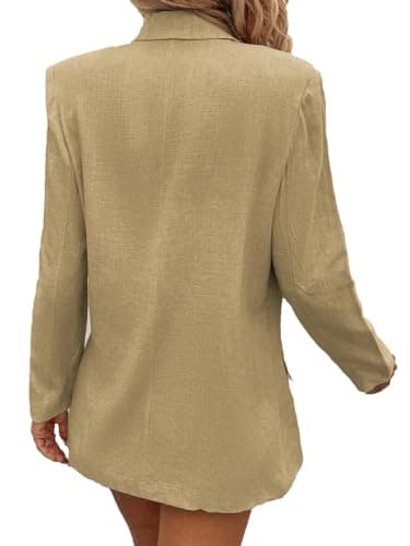 Mina Self Summer Linen Blazer Jacket for Women Lightweight 2024 Spring Long Sleeve Business Casual Work Suit
