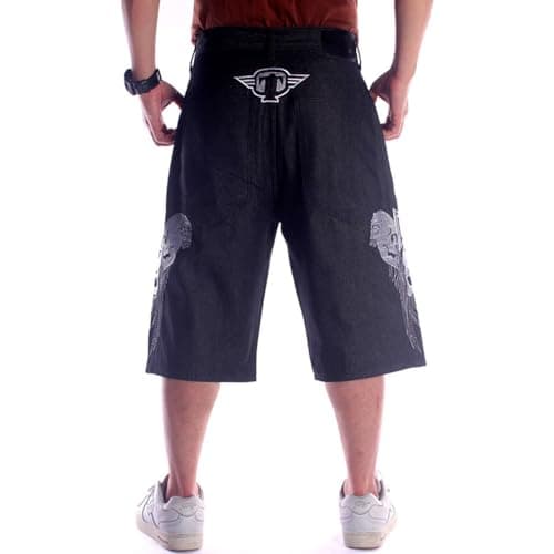 POOPMOOM Men's Casual Baggy Denim Jorts Jeans Skateboard Cargo Shorts