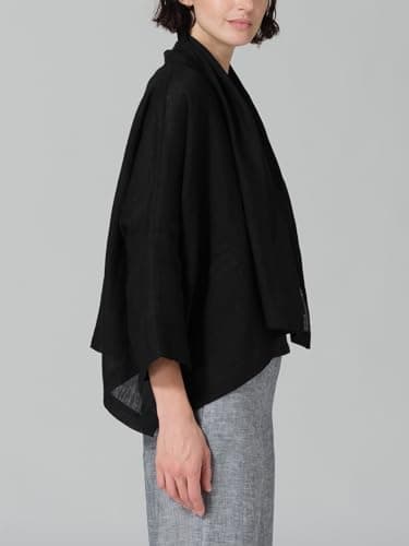 IDEALSANXUN Lightweight Linen Summer Cardigan Blazer Jackets for Women