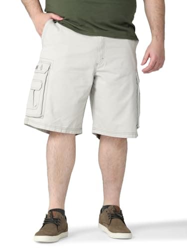 Lee Men's Big & Tall Belted Wyoming Cargo Shorts — Cadet Light Gray