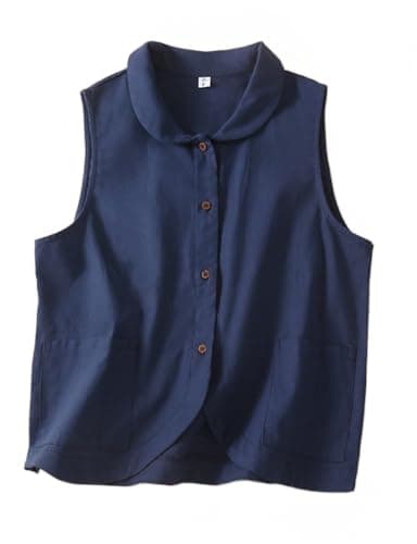 IDEALSANXUN Linen Vest Women 2024 Spring Blazer Outfits