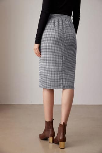 GRACE KARIN High Waisted Ruched Midi Skirt for Women
