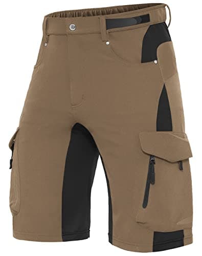 XKTTAC Men's Outdoor Quick Dry Stretchy Shorts with 6 Pockets — Khaki