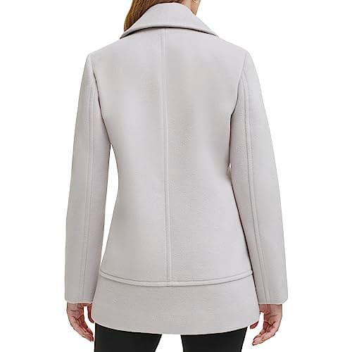 Kenneth Cole Women's Wool Coat with Double BREAST Notch Collar Button Details