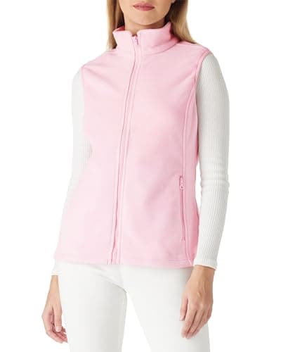 Outdoor Ventures Women's Polar Fleece_zip Vest with Pockets Warm Sleeveless Coat Vest — Pink
