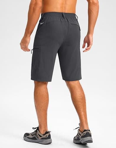 Pudolla Men's Lightweight 11" Cargo Shorts for Summer Travel and Outdoor