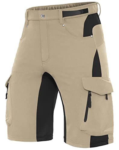 XKTTAC Men's Outdoor Quick Dry Stretchy Shorts with 6 Pockets — Fossil