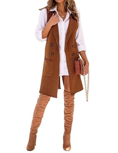Womens Long Knit Vest for Fall/Winter