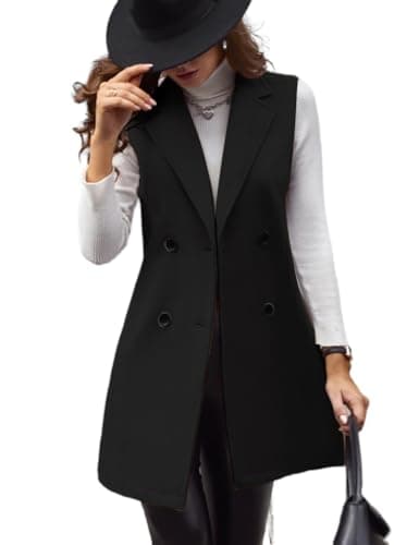 Women's Long Wool Vest for Fall and Winter
