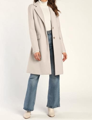 Women's Wool Trench Coat for Fall and Winter