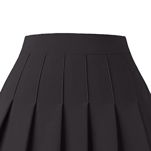 Women's Pleated Mini Skater Skirt - High Waist School Girls Uniform