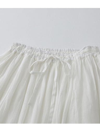 2024 Summer Linen Women's Skirt with Elastic Waist