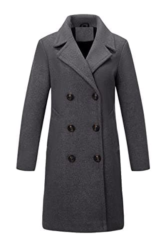 Bellivera Women's Wool Blend Winter Trench Coat