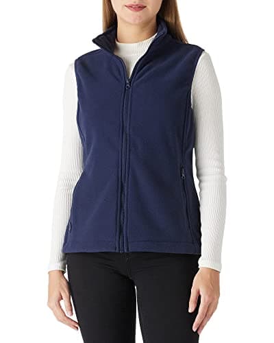 Outdoor Ventures Women's Polar Fleece_zip Vest with Pockets Warm Sleeveless Coat Vest — True Navy
