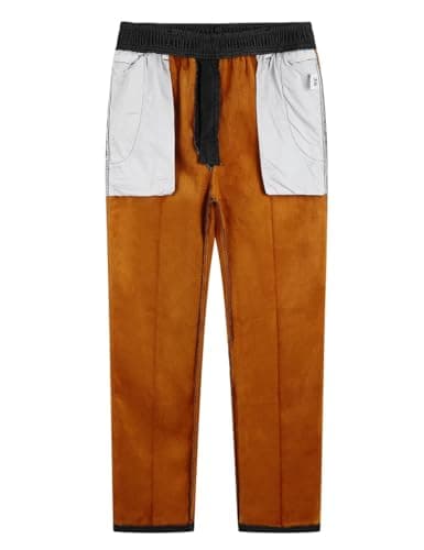 Warm Fleece Lined Jeans for Men with Elastic Waist